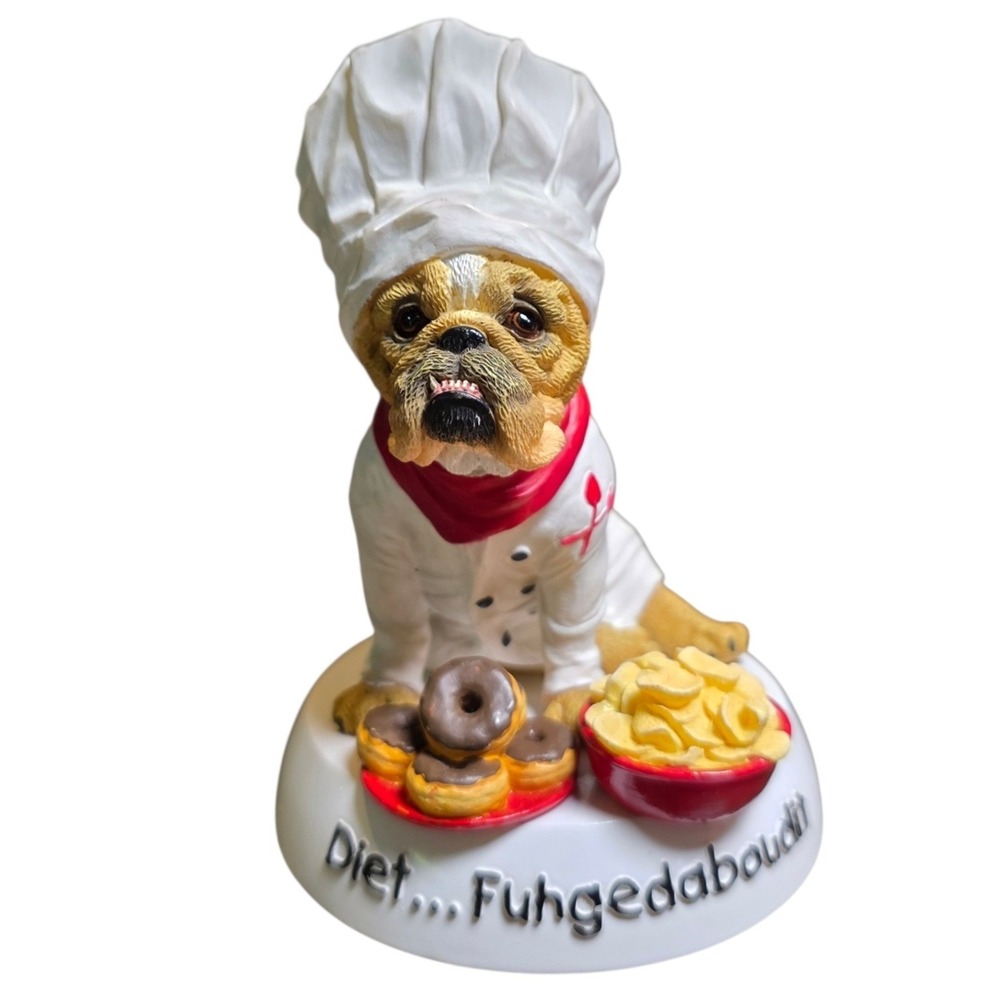 Zelda Wisdom Bulldog Chef Figurine Diet Fuhgedaboudit Westland Giftware 4858